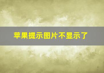 苹果提示图片不显示了