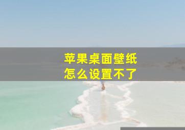 苹果桌面壁纸怎么设置不了