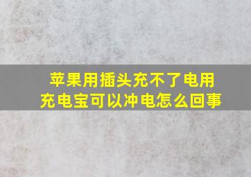 苹果用插头充不了电用充电宝可以冲电怎么回事