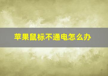 苹果鼠标不通电怎么办