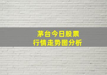 茅台今日股票行情走势图分析