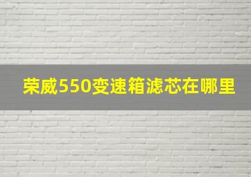 荣威550变速箱滤芯在哪里