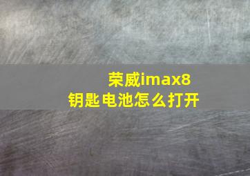 荣威imax8钥匙电池怎么打开