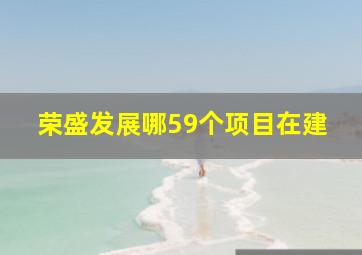 荣盛发展哪59个项目在建