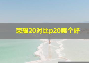 荣耀20对比p20哪个好