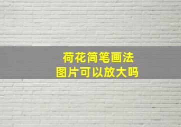 荷花简笔画法图片可以放大吗