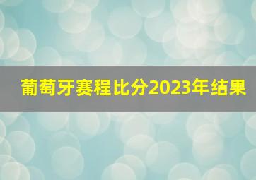 葡萄牙赛程比分2023年结果