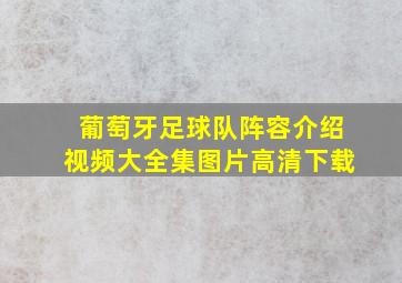 葡萄牙足球队阵容介绍视频大全集图片高清下载