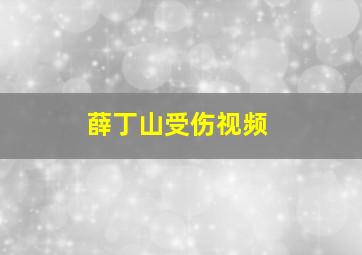 薛丁山受伤视频