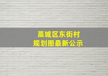 藁城区东街村规划图最新公示