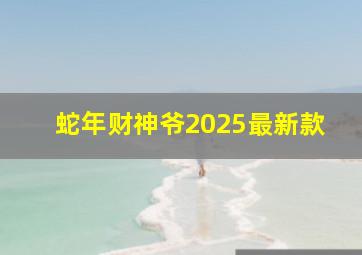 蛇年财神爷2025最新款