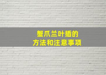 蟹爪兰叶插的方法和注意事项