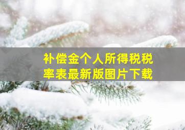 补偿金个人所得税税率表最新版图片下载