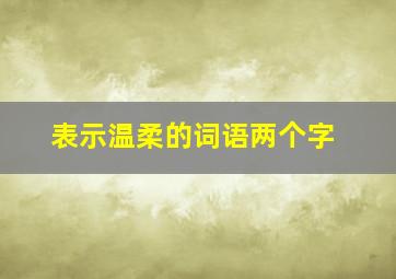 表示温柔的词语两个字