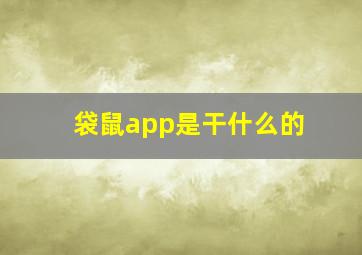 袋鼠app是干什么的