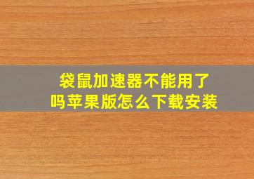 袋鼠加速器不能用了吗苹果版怎么下载安装