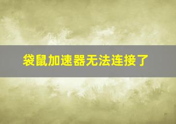 袋鼠加速器无法连接了