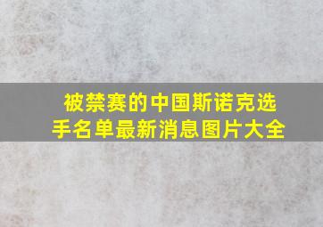 被禁赛的中国斯诺克选手名单最新消息图片大全