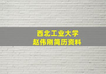 西北工业大学赵伟刚简历资料