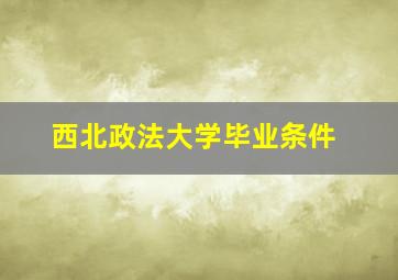 西北政法大学毕业条件