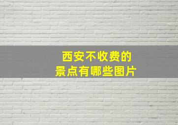 西安不收费的景点有哪些图片