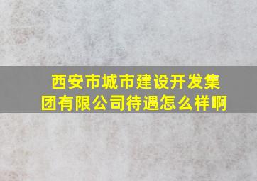 西安市城市建设开发集团有限公司待遇怎么样啊