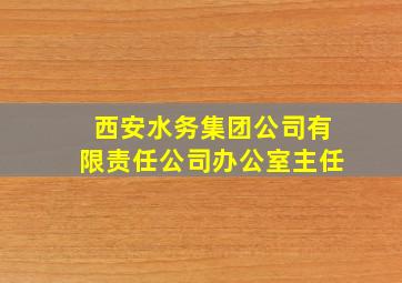 西安水务集团公司有限责任公司办公室主任