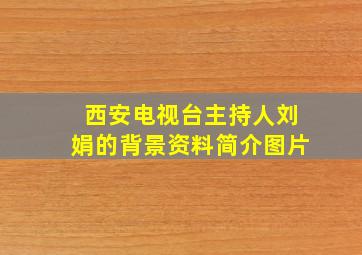 西安电视台主持人刘娟的背景资料简介图片