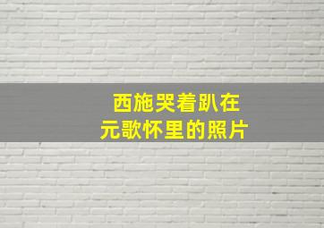 西施哭着趴在元歌怀里的照片