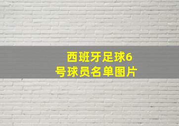 西班牙足球6号球员名单图片