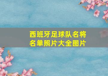 西班牙足球队名将名单照片大全图片