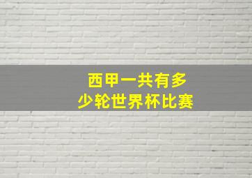 西甲一共有多少轮世界杯比赛