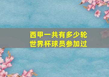 西甲一共有多少轮世界杯球员参加过