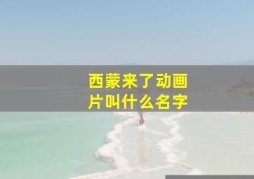 西蒙来了动画片叫什么名字