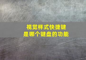 视觉样式快捷键是哪个键盘的功能