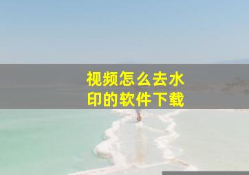 视频怎么去水印的软件下载