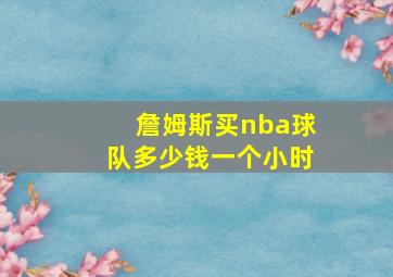 詹姆斯买nba球队多少钱一个小时