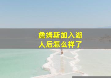 詹姆斯加入湖人后怎么样了