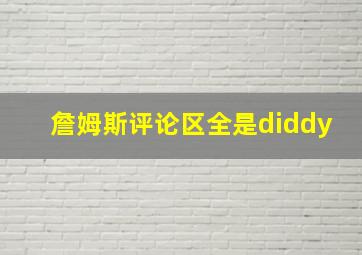 詹姆斯评论区全是diddy