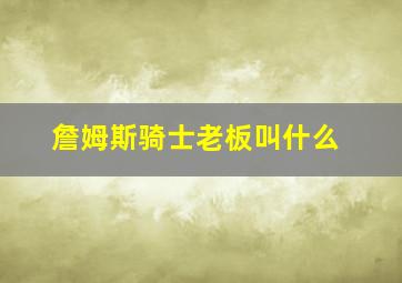 詹姆斯骑士老板叫什么