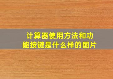 计算器使用方法和功能按键是什么样的图片