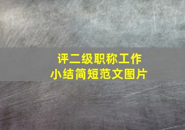 评二级职称工作小结简短范文图片