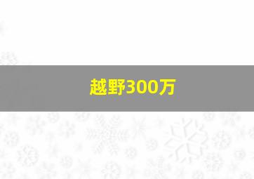 越野300万