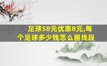 足球58元优惠8元,每个足球多少钱怎么画线段