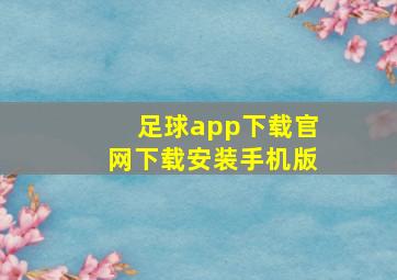 足球app下载官网下载安装手机版