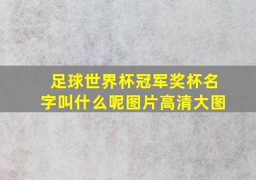 足球世界杯冠军奖杯名字叫什么呢图片高清大图