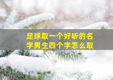 足球取一个好听的名字男生四个字怎么取