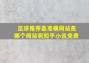 足球推荐最准确网站是哪个网站啊知乎小说免费