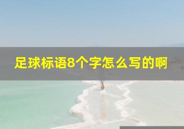 足球标语8个字怎么写的啊