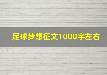 足球梦想征文1000字左右